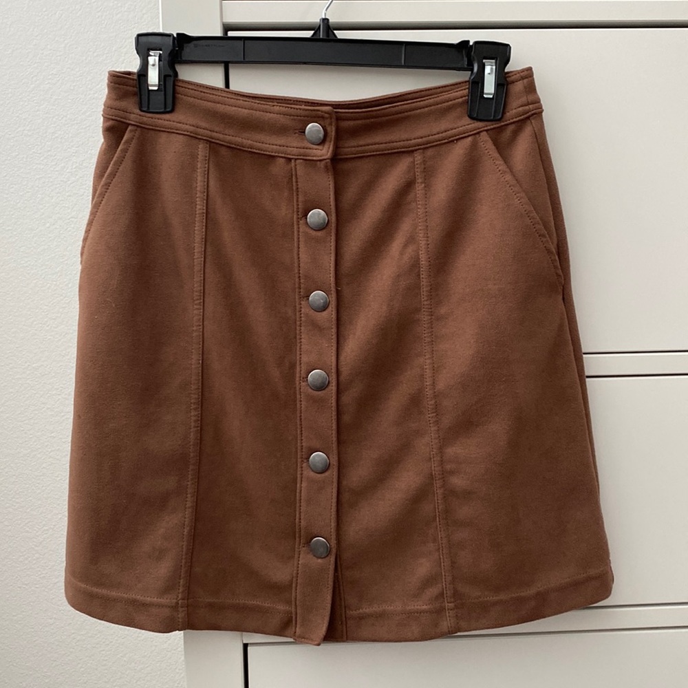 Nordstrom BP suede like brown skirt